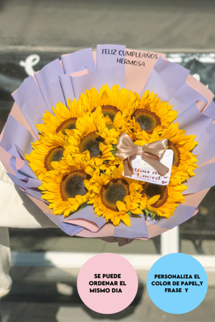 Ramo Atenea 10 girasoles
