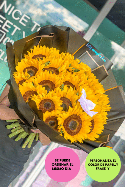 Ramo Atenea 20 girasoles