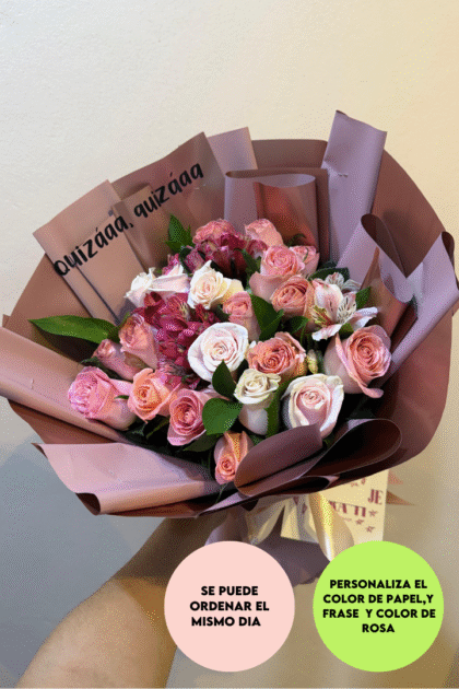 Ramo 20 rosas y astromelia