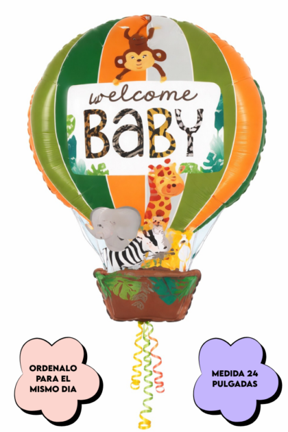 Globo Bienvenido Baby Zoo