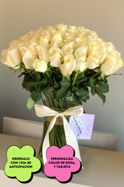 Florero 100 rosas