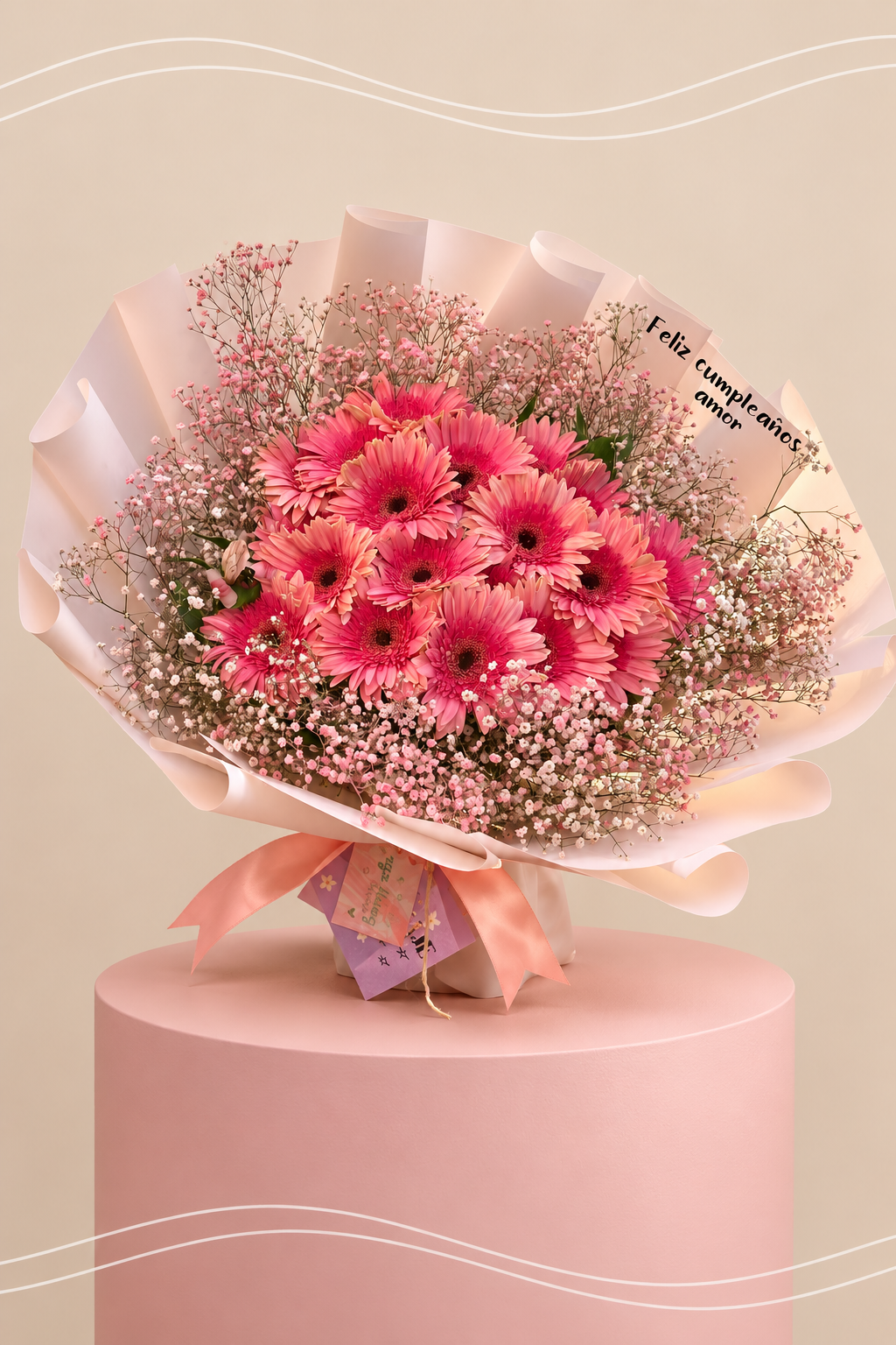 Ramo 20 gerberas y nube
