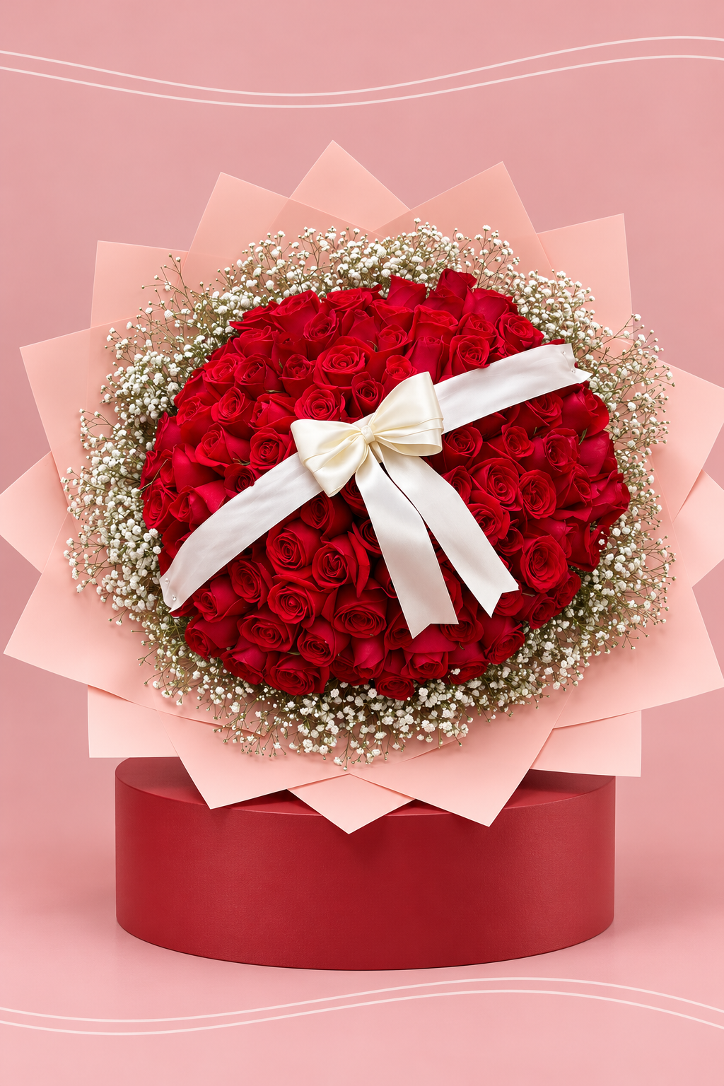 Ramo 100 rosas con nube